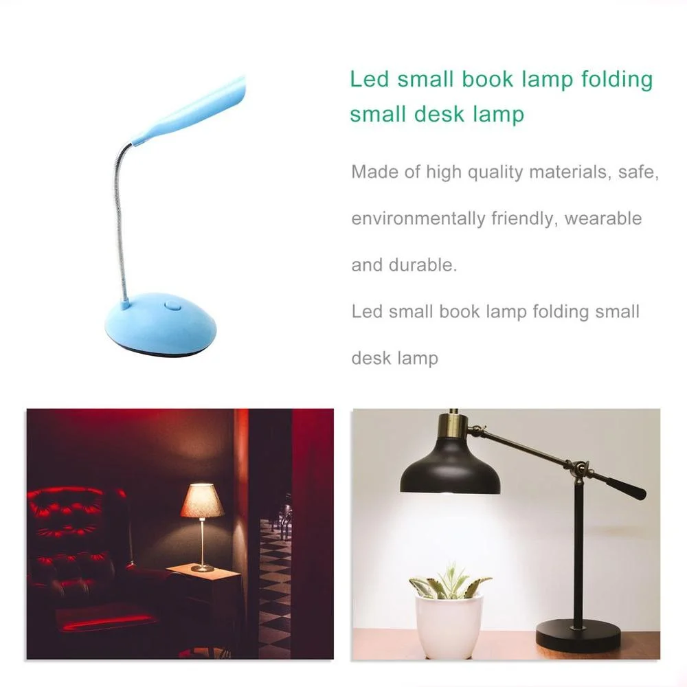 LED Desk Light Table Lamp Reading Book Light 3xAAA Battery Desk Lamp Mini Eye Protection Office Bedroom Bedside LED Study Table