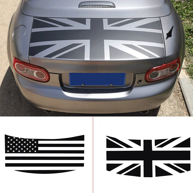 

For 2009-2015 Mazda MX-5 NC Black Car Styling Trunk Cover Scratch Resistant Flower Film Stickers Car Decorative Accessories