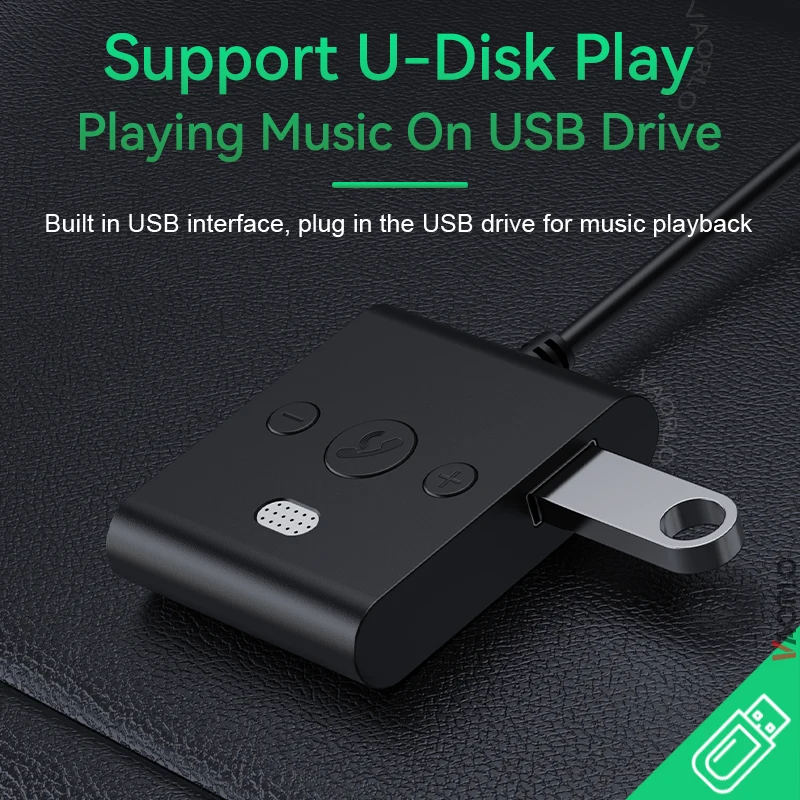 Bluetooth 5.4 Audio Receiver Stereo USB To 3.5mm  Car Audio Aux Wireless Adapter Handsfree Kit For Car BT Transmit USB U-Disk Pl image 5
