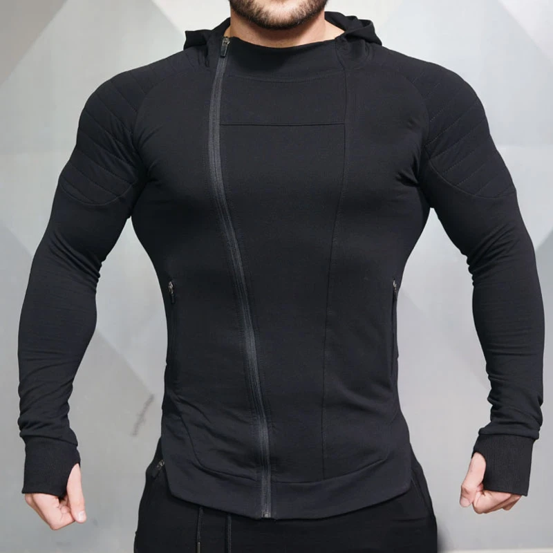 Men Hoodies Gym Sport MMA Running Training Fitness Bodybuilding Sweatshirt Outdoor Sportswear Male Hooded Jacket Tracksuit 2023
