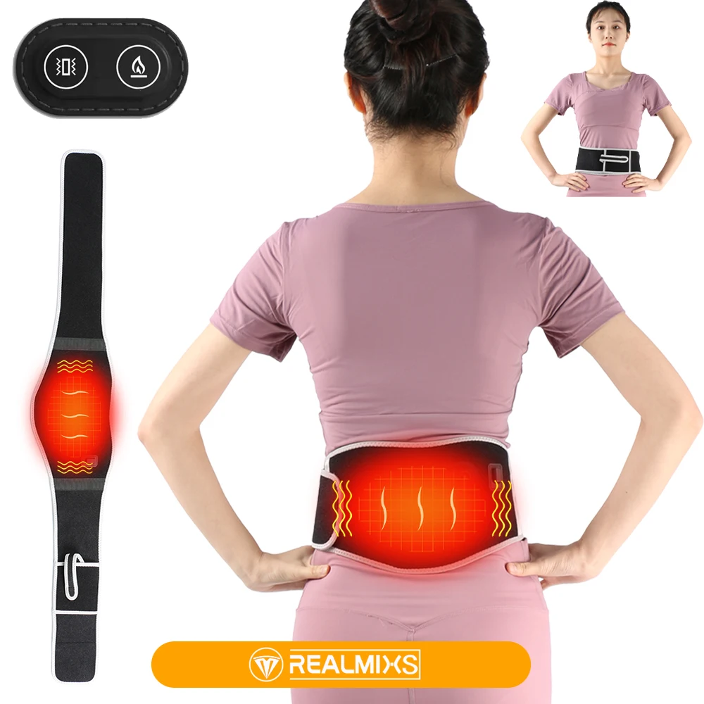 USB Electric Heating Warmer Hot Waist Lumbar Back Pad Belt Protector Brace Band Support Massager Anti Pain Relief Therapy Tool