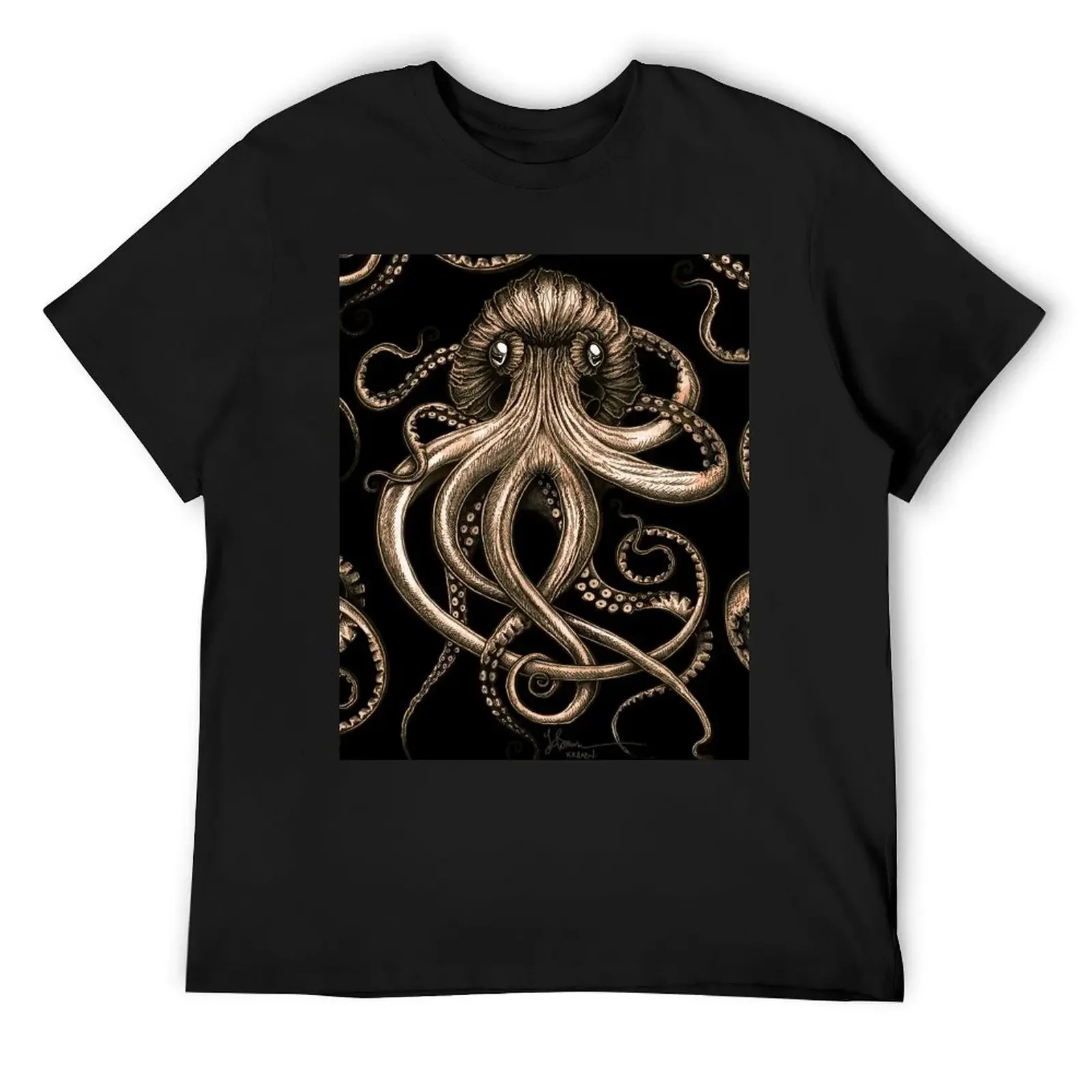 Bronze Kraken T-Shirt anime anime figures sublime mens graphic t-shirts hip hop