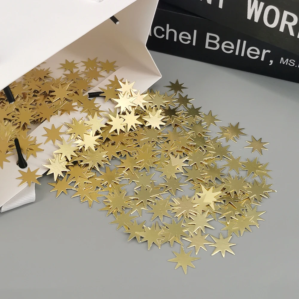 15g Glitter Paper Star Gold Confetti DIY Wedding Birthday Party Balloon Supplies Christmas Tree Props Gift Box Table Decoration