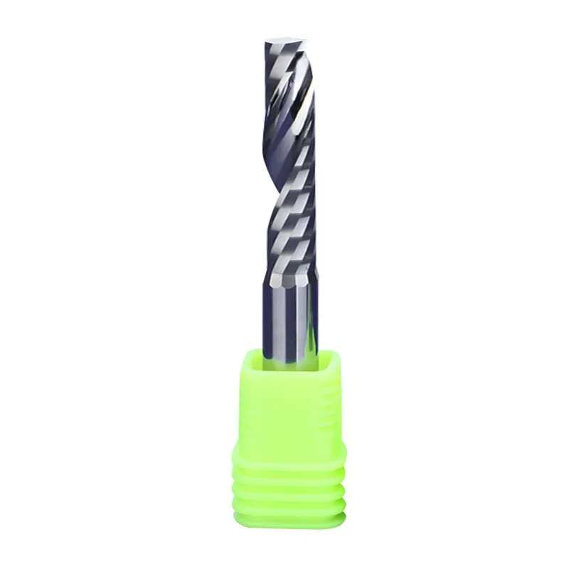 Carbide Single Flute Spiral Milling Cutter 8 10 12Mm For Pvc Acrylic Cutting Cnc Engraving Machine Processing Tool Bit