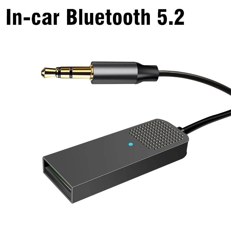 Bluetooth Audio Receiver USB Dongle USB To 3.5mm Jack AUX Car Audio Aux Bluetooth 5.2 Adapter Handsfree Kit For Car Receiver