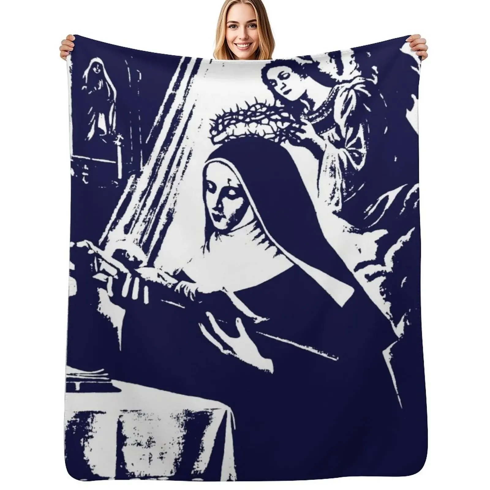 

Saint Rita of Cascia Throw Blanket Decoratives Large Thins Blanket