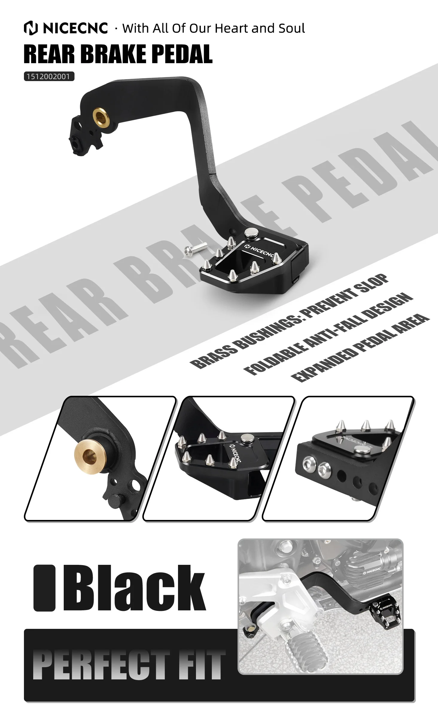 Motorrad-Schalthebel/Fußbremspedal für Yamaha Tenere 700/Rally Edition XTZ700 2019 2020 2021 2022 2023 2024 – Detail 1