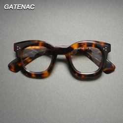 Gatenac Handmade Acetate Glasses Frame Men 2025 New Quality Vintage Eyeglasses Frame Women Retro Luxury Brand Designer Eyewear