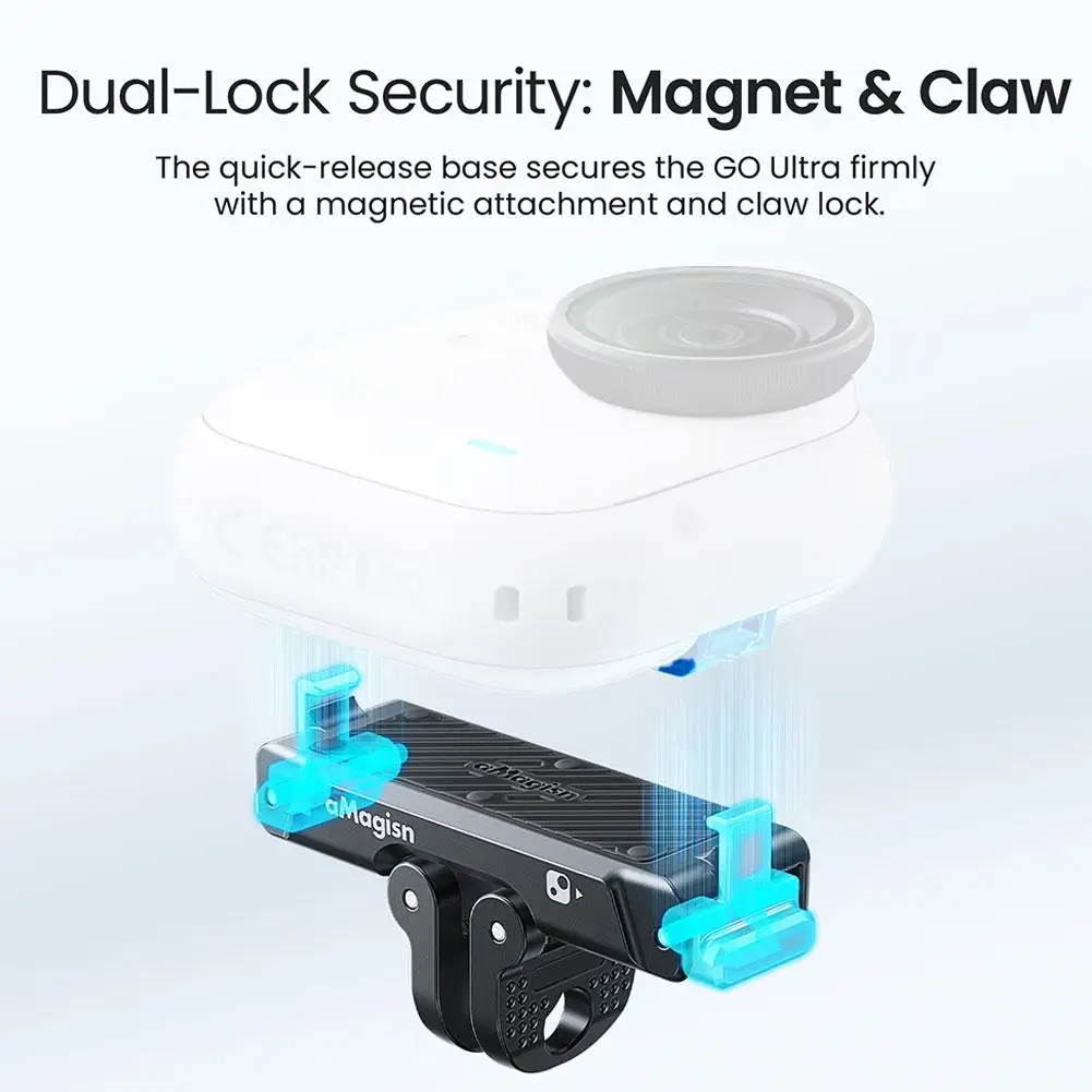 Voor Insta360 Go Ultra Magnetische Quick Release Base Aluminium Extension Mount Adapter Houder Beugel Voor Insta360 Go Ultra