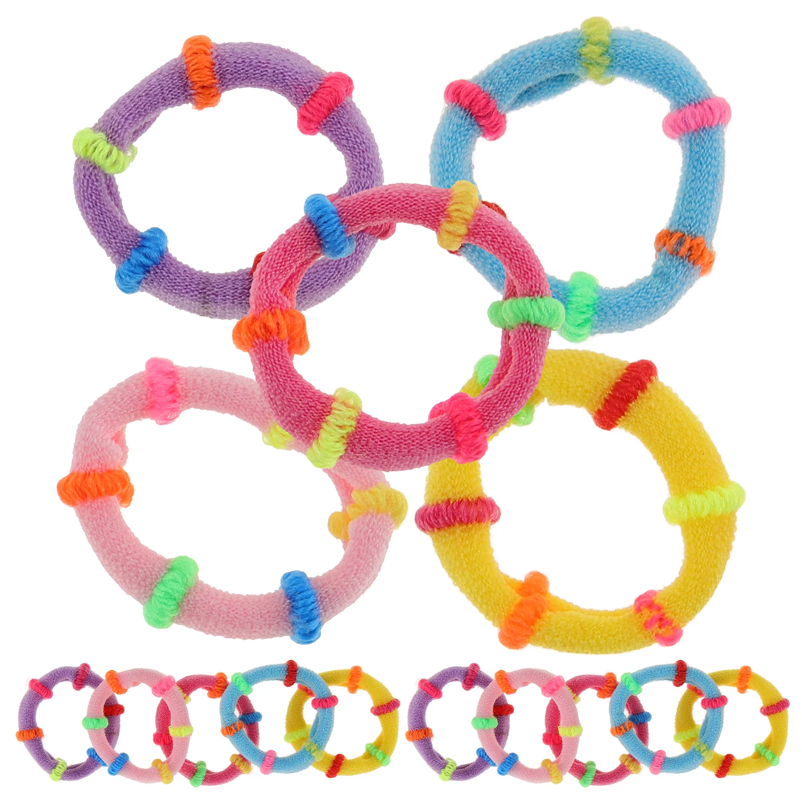 

200pcs High Elastic Ties Small Soft Hair Ropes For Girls Ponytail Holders Rubber Bands Braid Bun Holders Fine Thick