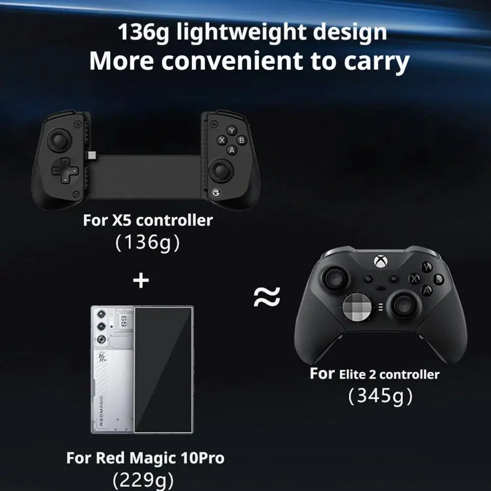 For GameSir-X5 Lite Stretching Game Controller IOS And Android Type-C Mobile Game Controller Gamepad