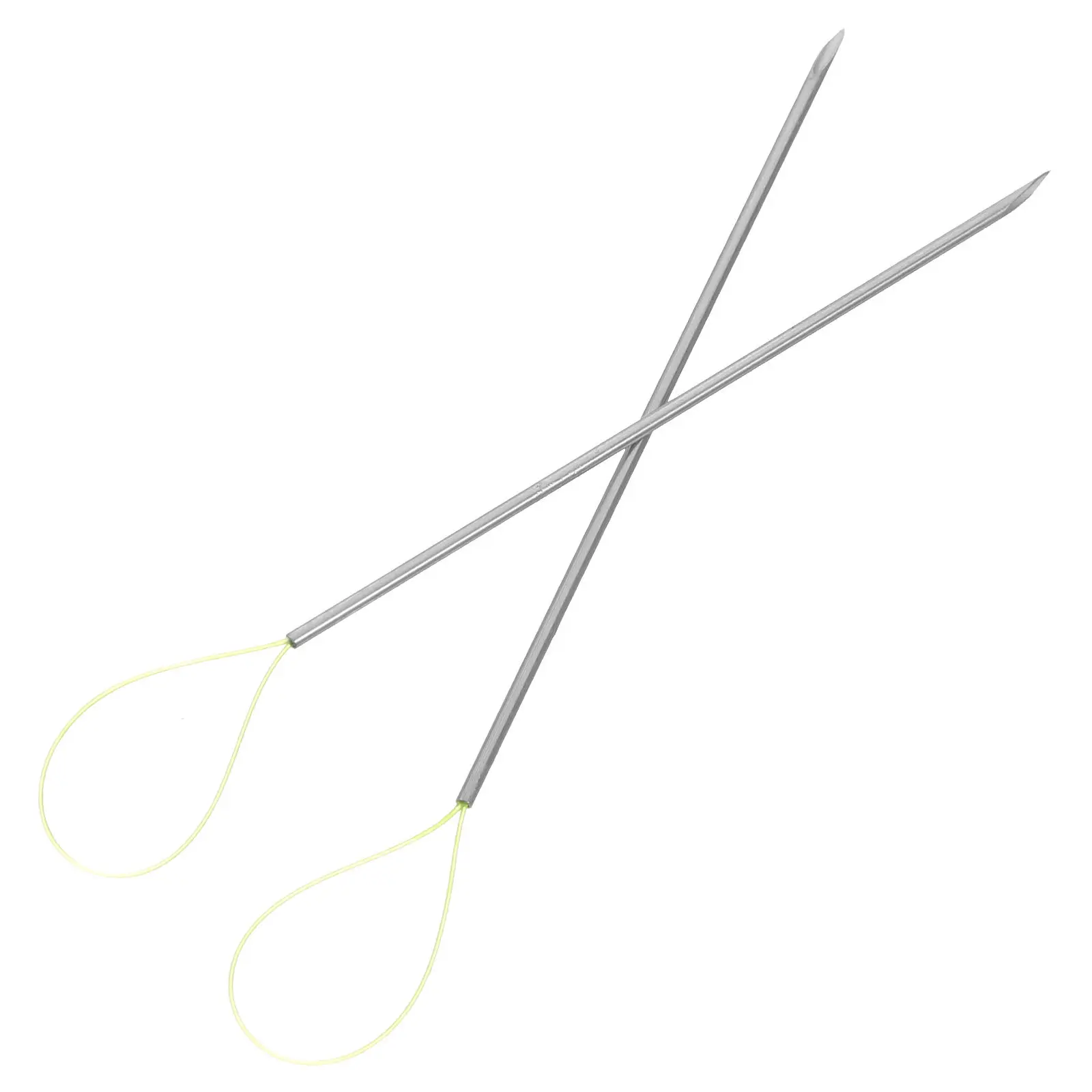 2Pcs Stainless Steel Hair Pull Through Tool for Making Bead Stringing Sweater Repair Jeans Mending Hair Braiding Beading