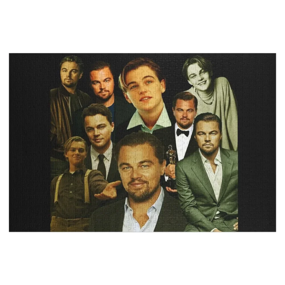 

Leonardo DiCaprio collage tribute design 2021 Jigsaw Puzzle Personalized Baby Object Wood Name Puzzle