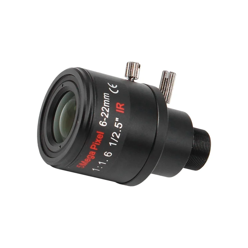 AB25-6-22Mm 5MP Mount Varifocal Lens F1.6 Manual Zoom Lens High-Definition Network Lens For 5MP Security Cameras Without Fil