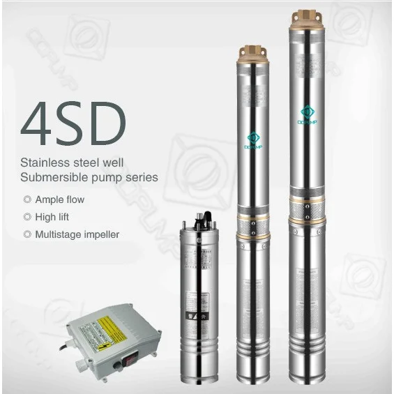

QQPUMP 4SD2/12 1.2 Inch 0.75 High Quality Vertical Centrifugal Submersible Deep Well High Pressure Electric Water Pump