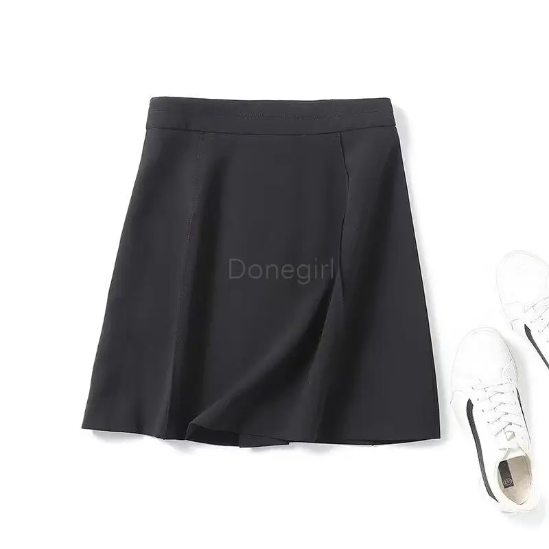 Donegirl-pantalones cortos plisados para mujer, faldas sencillas y versátiles, informales, elegantes, Primavera, 2024