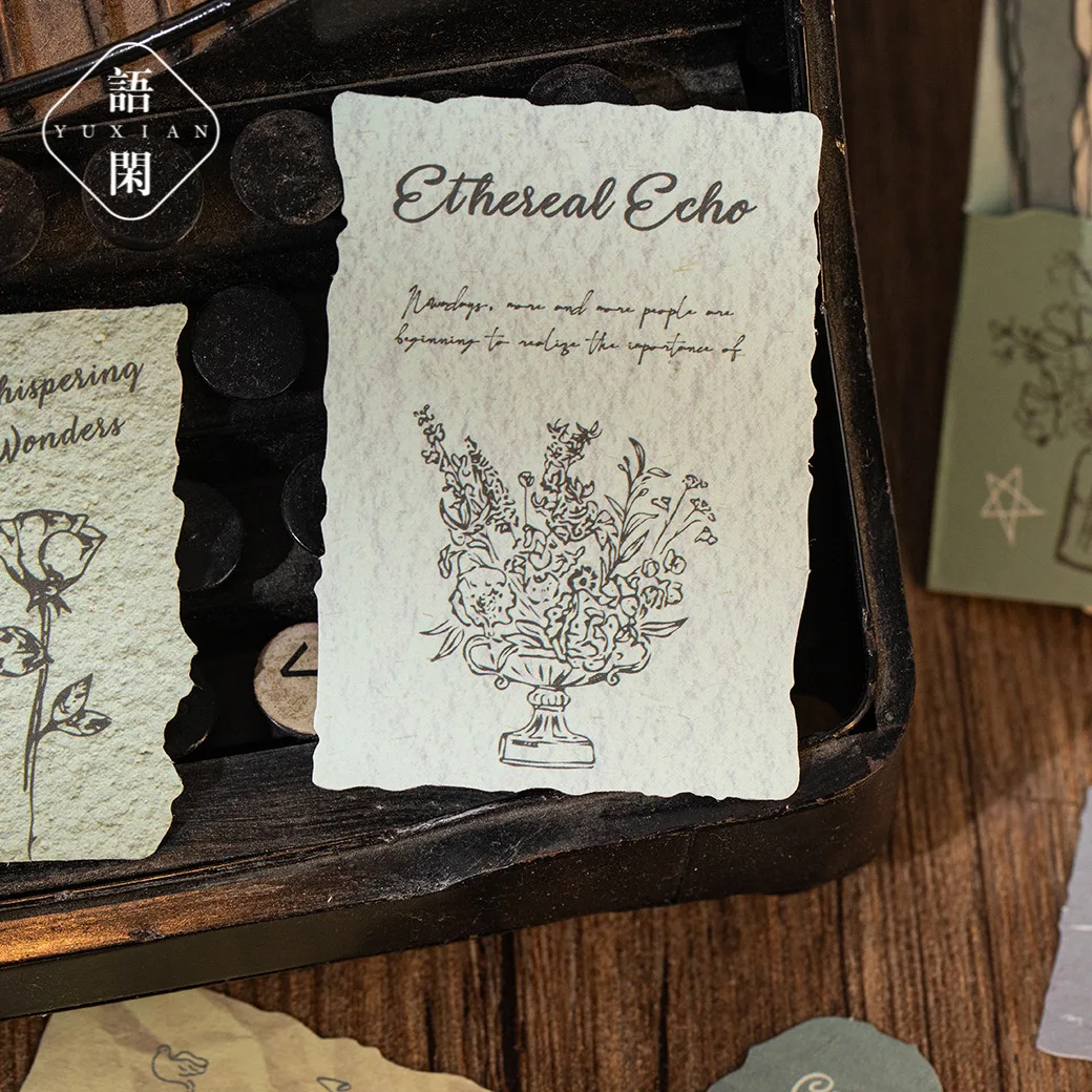 40pcs/lot Memo Pads Material Paper Old handwritten notes Junk Journal Scrapbooking Cards Retro Background Decoration Paper