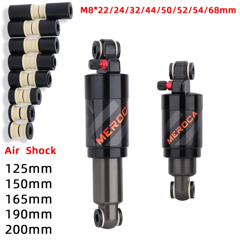 

MEROC амортизатор для велосипеда air shock 125 мм/150 мм/165 мм/190 мм/200 мм складной амортизатор trasero mtb... Задний амортизатор из сплава