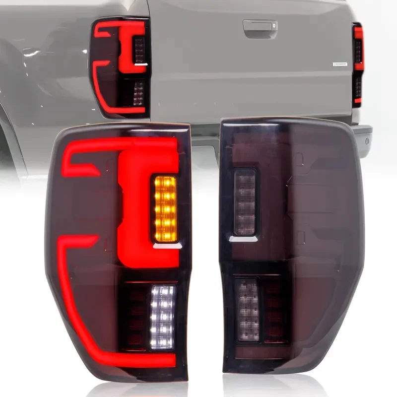 New High-Quality LED Rear Taillight Assembly with Cool Startup Effect, Suitable for Ranger T6, T7, T8 (2012-2021 Models)