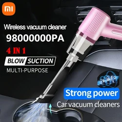 Xiaomi-aspiradora inalámbrica multifuncional para coche, aspirador portátil 98000000 de alta potencia, succión y soplado, doble uso para seco y húmedo