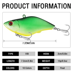 Señuelos VIB FREE FISHER – Cebo duro con triples para trucha y lubina