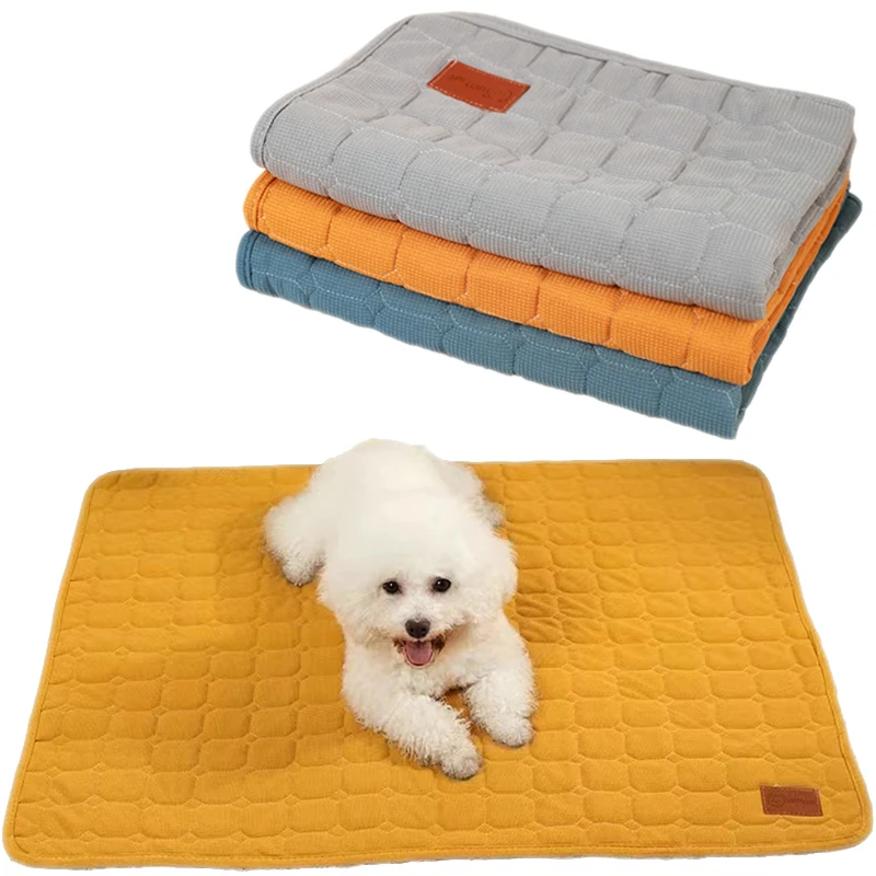 Waffle Gird Pet Sleeping Mat Soft Comfortable Dog Bed Non-Slip Dogs Sleep Mattres Cushion Kitten Puppy Pet Quilt Dog Accessories