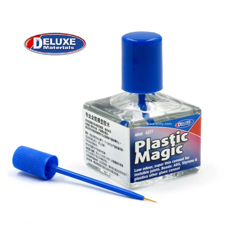 

Plastic Magic Pegamento Todopoderoso Profesional Deluxe Bajo Sabor Medio Ambiente 40ml AD77 Herramienta Modelo