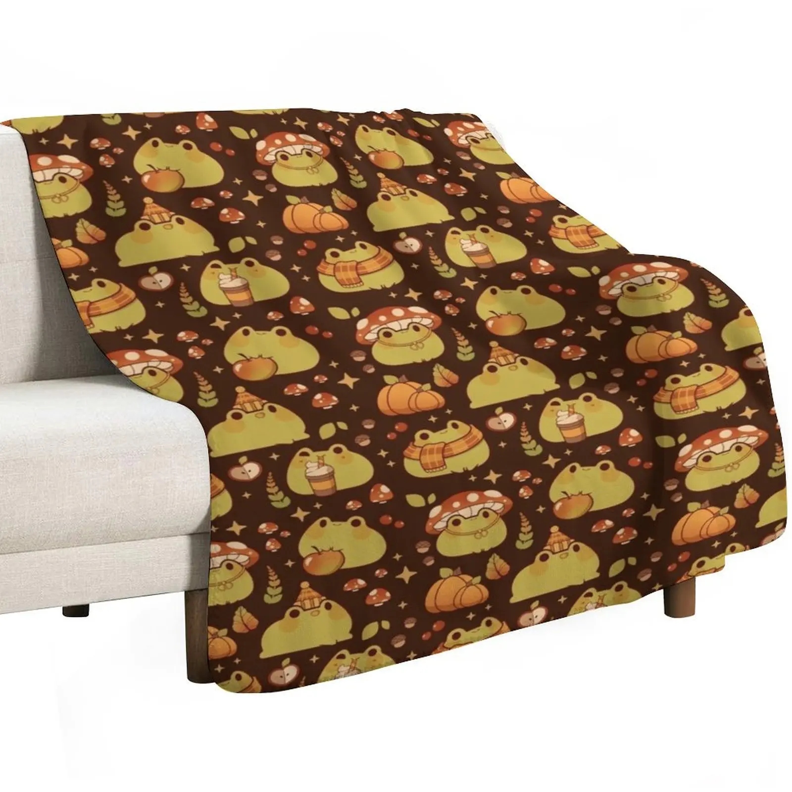 

Fall froggy Throw Blanket Thermal Luxury Throw Softest Blankets