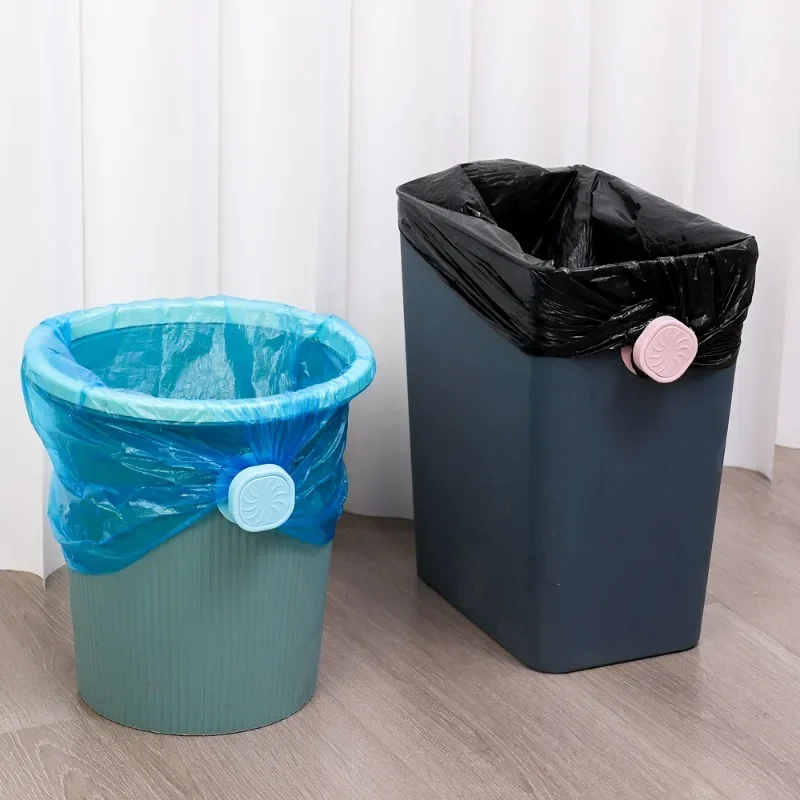 6/1PCS Waste Bin Rotating Fixed Clip Garbage Bag Side Button Waste Basket Fixation Trash Bag Non-Dirty Hand Holder Storage Tool