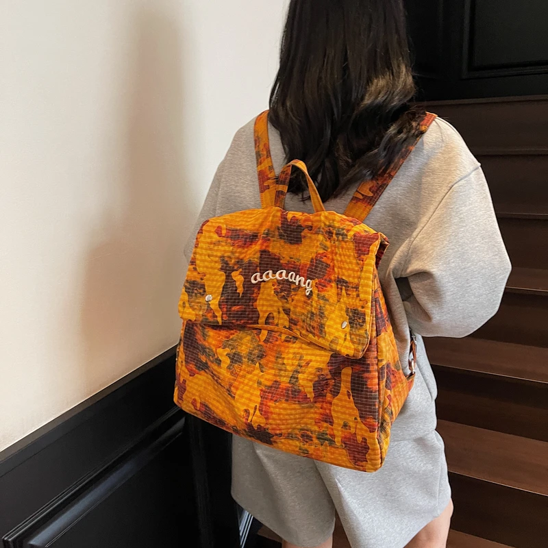 

2025 Fashion Camouflage Backpack for Women Stylish Casual Daypack Lightweight Small Rucksack for School Shopping Weekend Outings