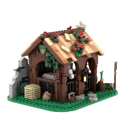 431-Piece MOC Building Blocks Kit - Forestmen Stables Model, Unique Architectural Toy, Perfect Holiday Gift for Architecture Ent