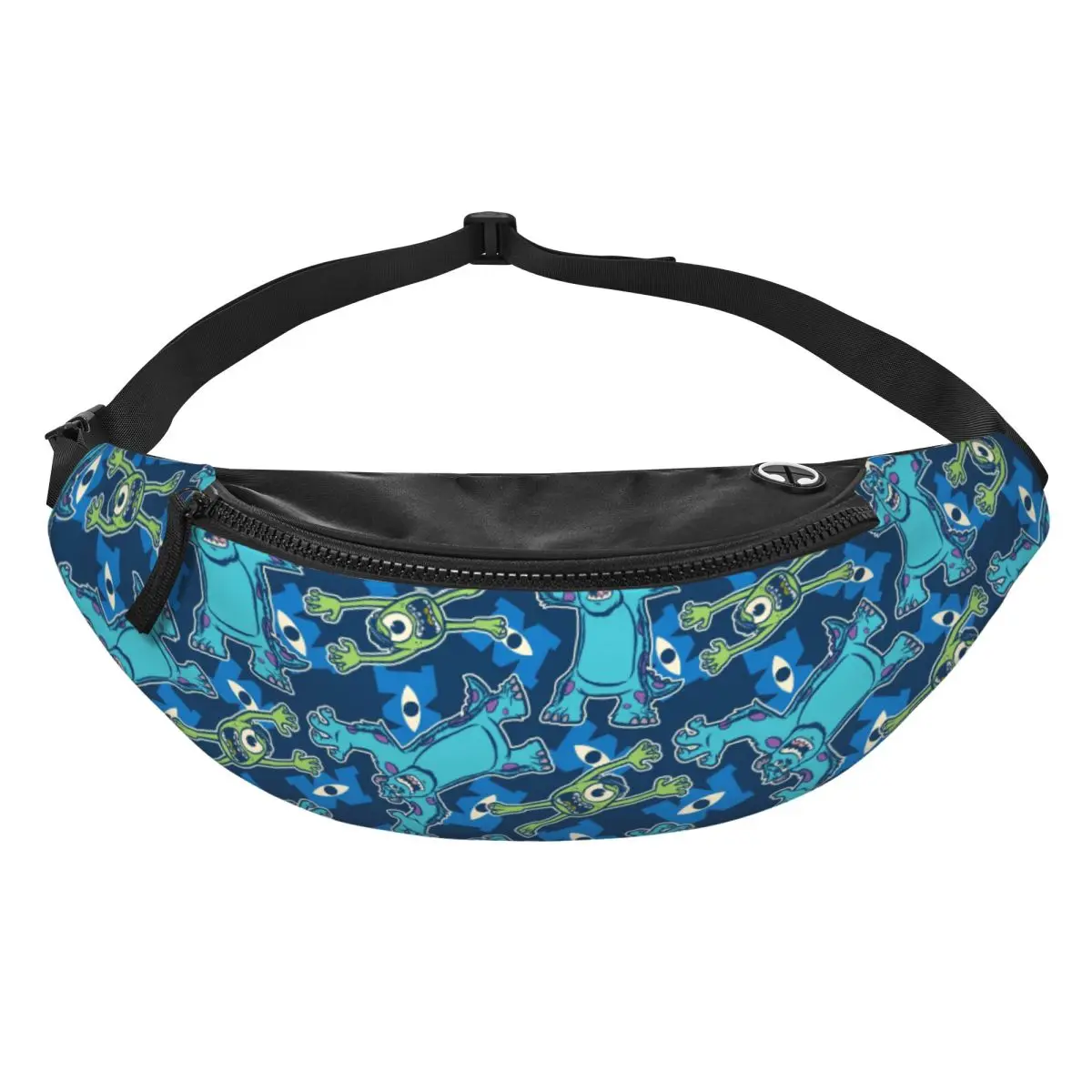 

Custom M-Monsters Anime University Fanny Pack Women Men Crossbody Waist Bag for Running Phone Money Pouch