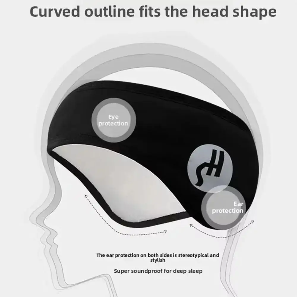1Pcs Noise-reducing Anti-noise Earmuffs 2 in 1 Insulated Eye Mask Sound Insulation Adjustable Sleep Earplugs