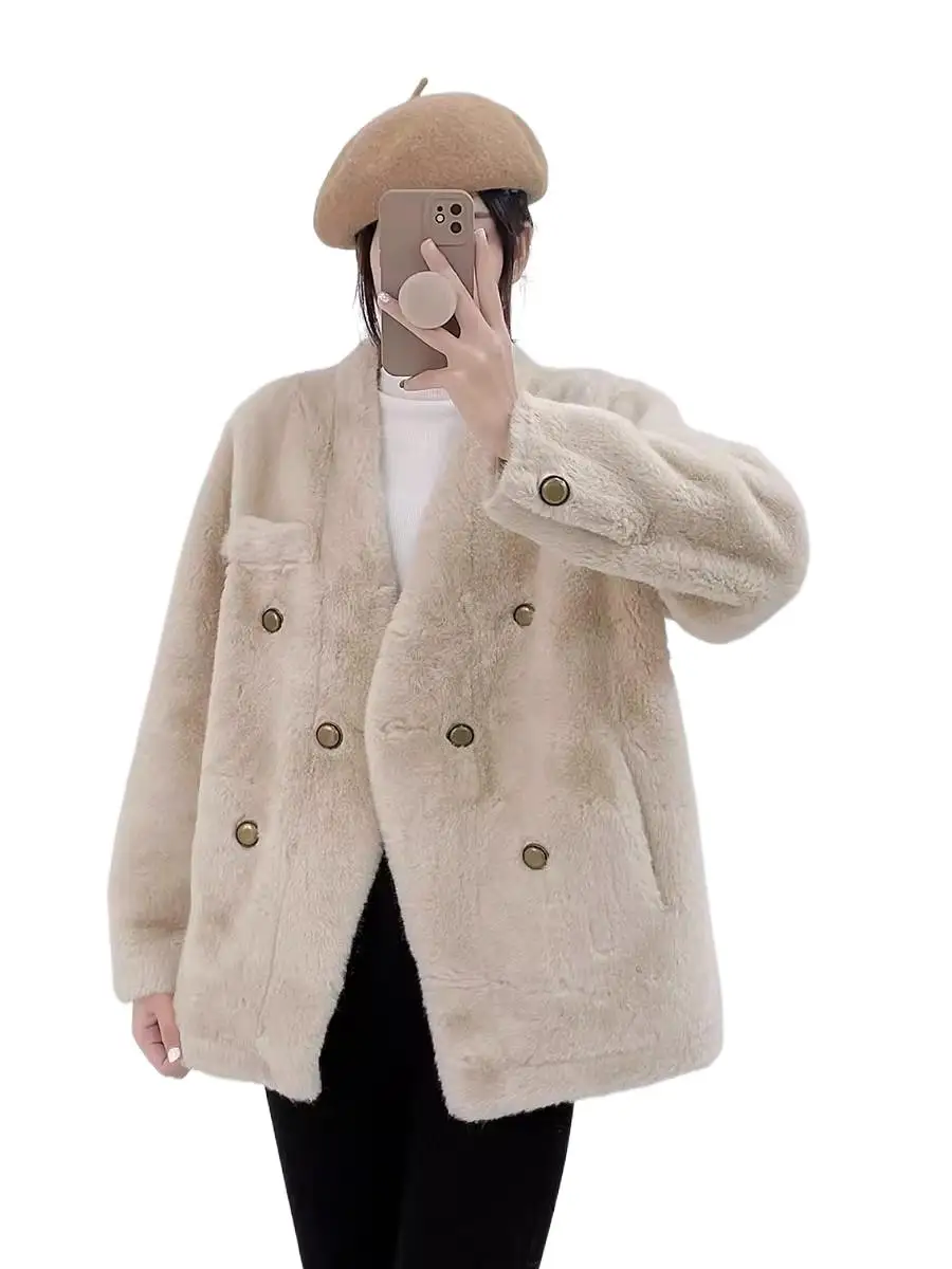 

Women's Clothing Mink Fur Faux Fur Coat Winter New NO.4