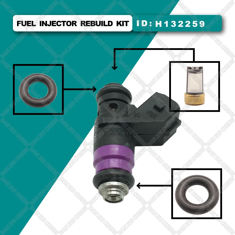 

Fuel Injector Service Repair Kit Filters Orings Seals Grommets for H132259 Renault Clio Mk3 Megane MK2 MK3 Modus Grand