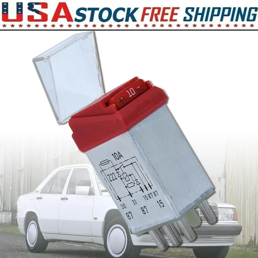 High Quality Car Relay Surge Protector 2015400845 1265404745 For Mercedes-Benz W124 W126 W201 R107 W201 W123 W460 Cabriolet W111 W112 280 SE 3.5 1968-1971 Overload Protection Relay Car Accessories