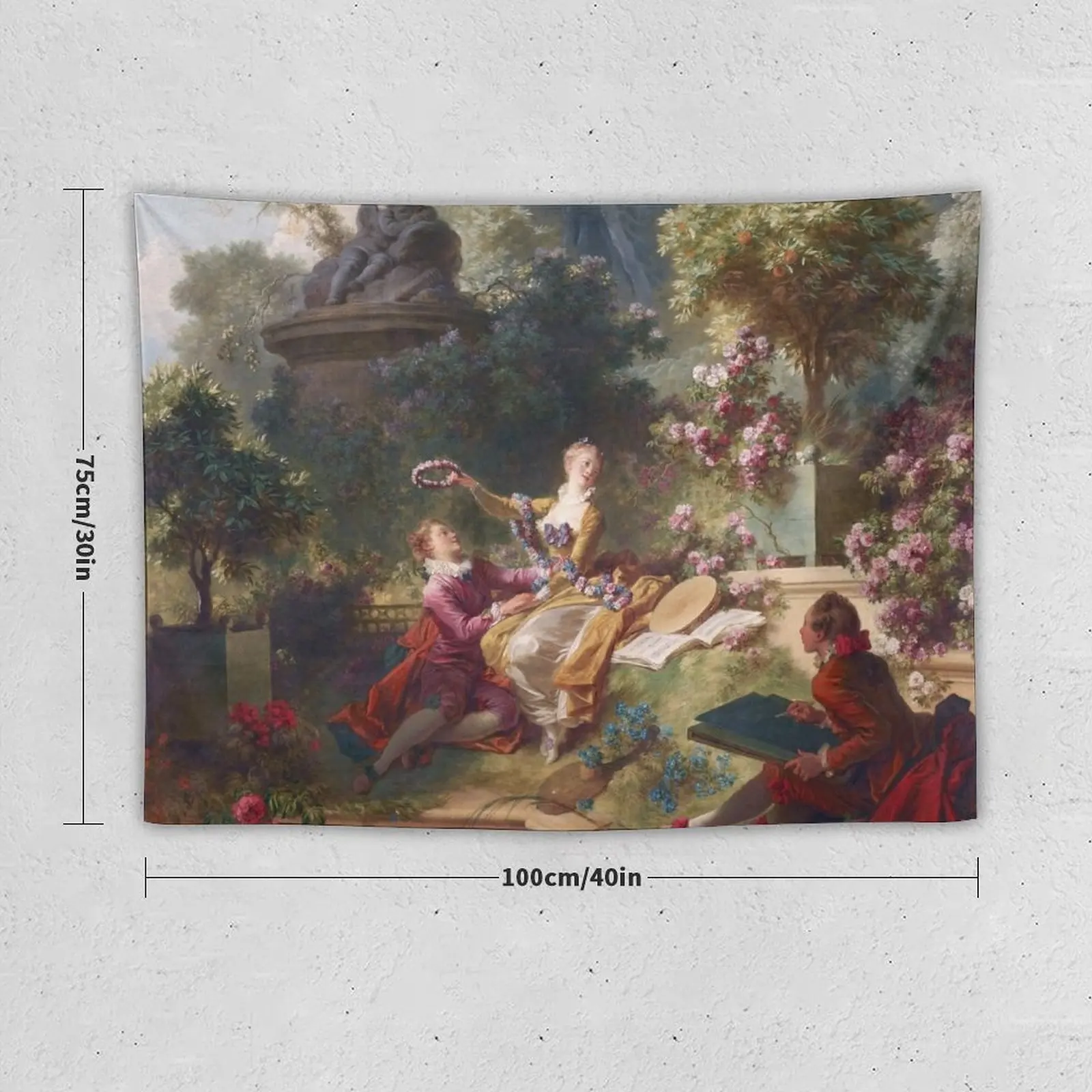 New The Progress of Love: The Lover Crowned Jean Honoré Fragonard Tapestry Room Ornaments Decor For Bedroom Room Decor For Girls