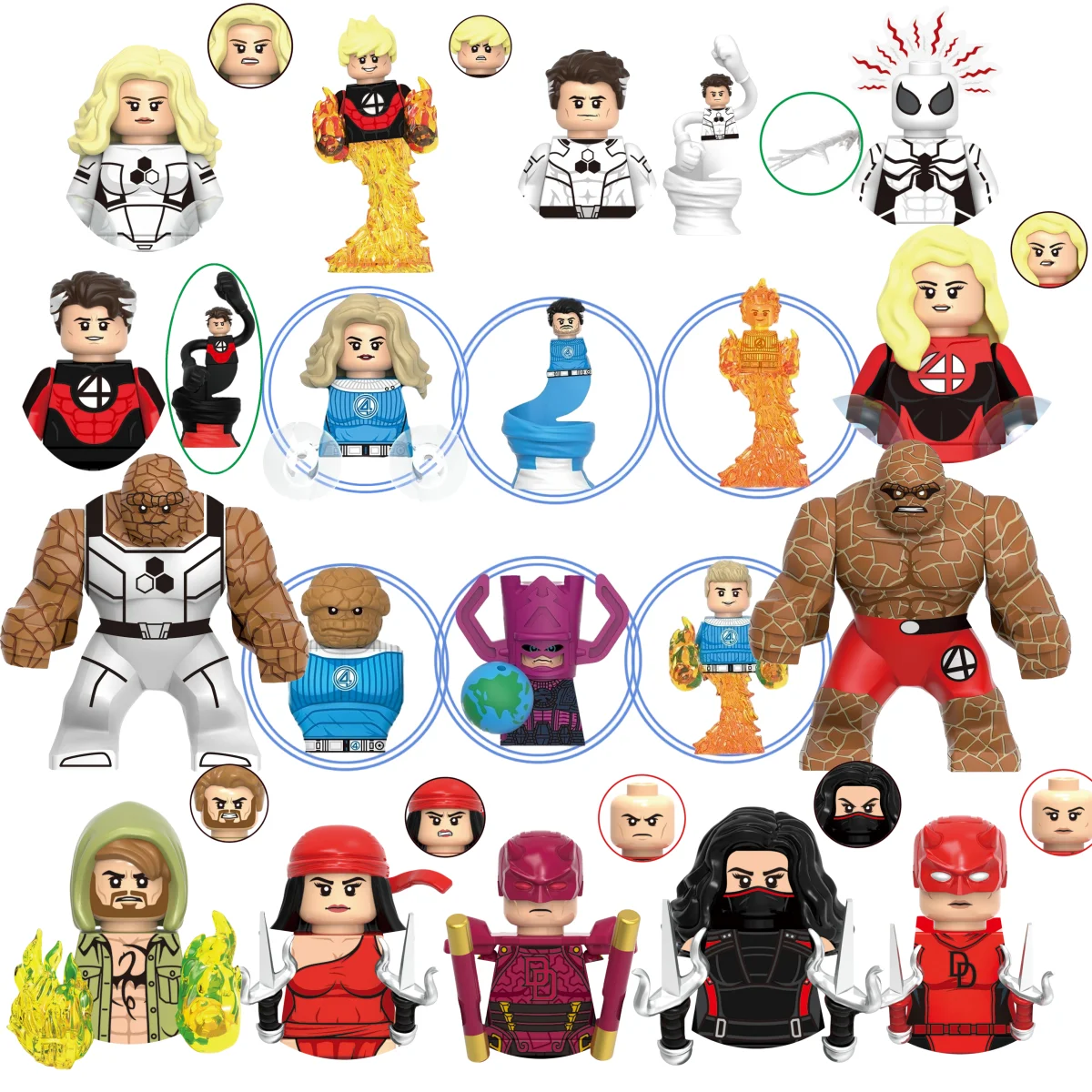 

Blind Box Mini Building Blocks G0151 Figures Big Goblin Spiderman Iron Man Venom Captain Hawk Deadpool Armor Christmas Gift Toy