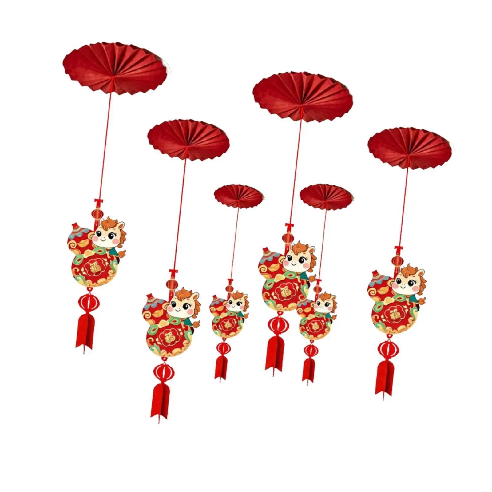 Red Paper New Year Pendant Horse Ceiling Hanging Ornament for Chinese New Year 2026 Spring Festival Party Decoration view 4