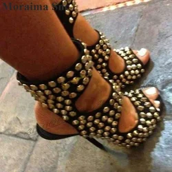 Stylish Sparkling Black Crystal Decor Sandals Thin High Heel Shoes For Women Back Zipper Peep Toe 2024 Sexy Zapatos Para Mujere