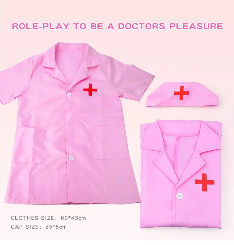 Children'S Family Doctor Suit Short/ Long Sleeved Stethoscope Syringe Nurse Role-Playing Simulation Blood Pressure Monito Toys