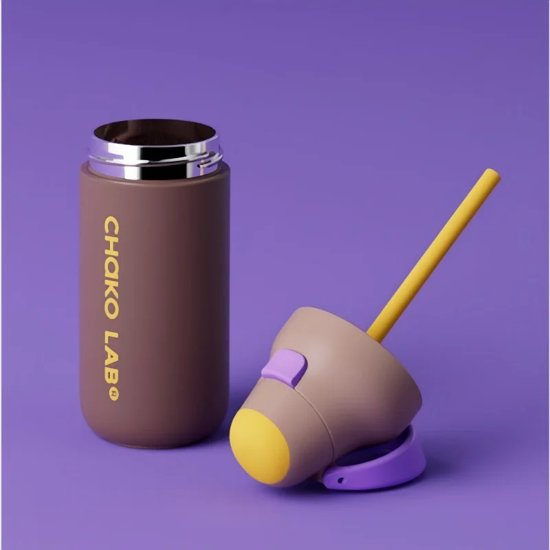 CHaKOLAB Children's Insulated Cup 316 Stainless Steel Sports Thermos Mug Multi‑Mode Sports Straw Cup Direct‑Drink Tumbler Gifts