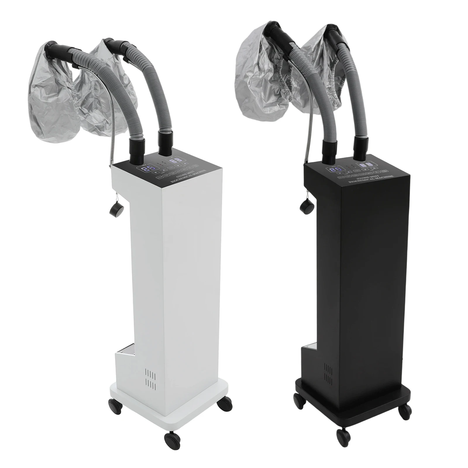 Máquina de vaporização de cabelo de tubo duplo 650W, barbeiro, dispositivo de cuidados capilares, micro névoa profissional, processador de cor de cabelo, 110V branco/preto