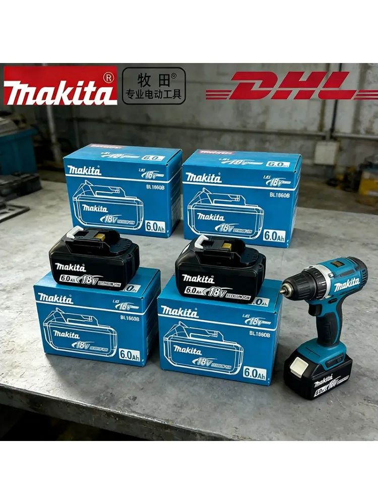 Lithiumbatterij 6Ah Makita-batterij 100% origineel 18V Makita-vervanging BL1840 BL1830B BL1850B BL1850 BL1860 Dewalt-gereedschap - afbeelding 2
