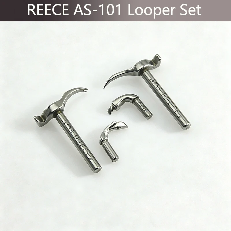 Top Quality 4Pcs Looper Set AS-101 Fit AMF REECE S101 S104 Round Eyelet Buttonhole Sewing Machine Replacement Spare Parts