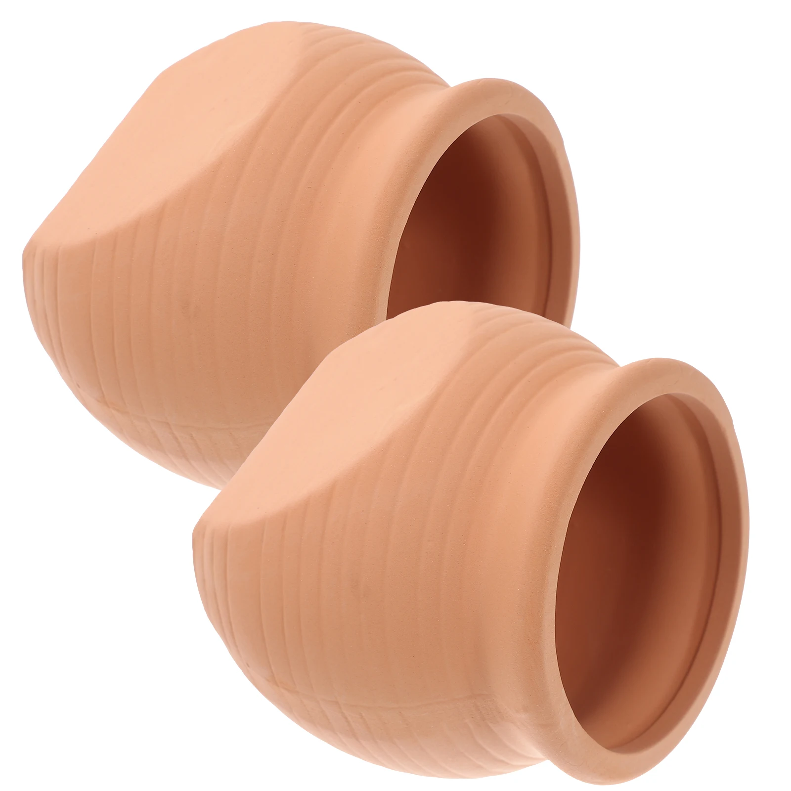 

2Pcs Fish Tank Decorations Realistic Clay naments Lifelike Aquarium Hideaway Figurine Jars Safe Fresh Salt Water Enhance Shelter