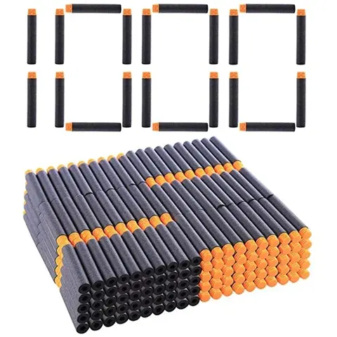 FRENSIT 1000-50pcs Black Buffer Round Head Bullets 7.2cm for Nerf Series Blasters Refill Darts Kids Toy Gun Accessories