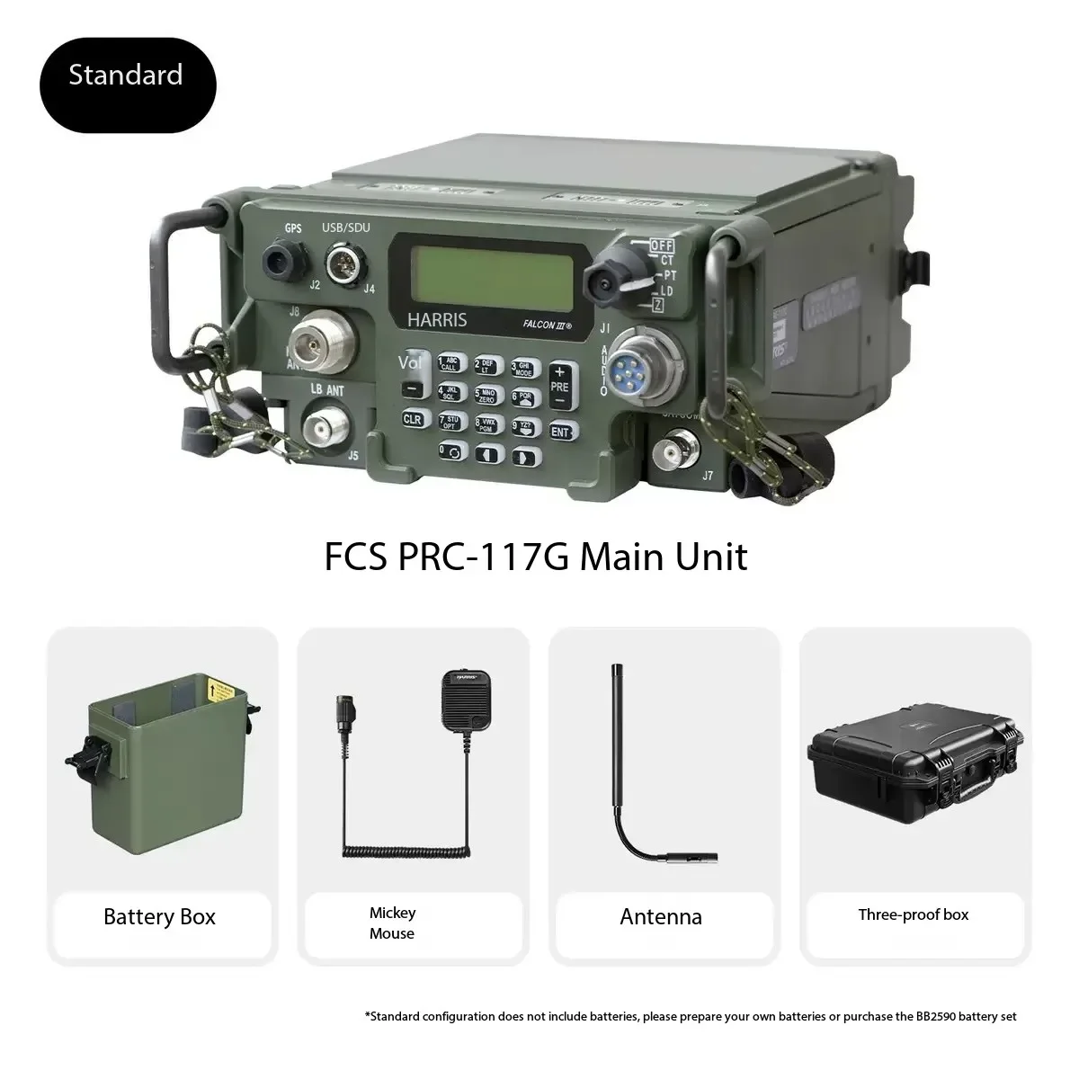 Full-Metal Functional Version Manpack Radio with Vehicle-Mounted High Power