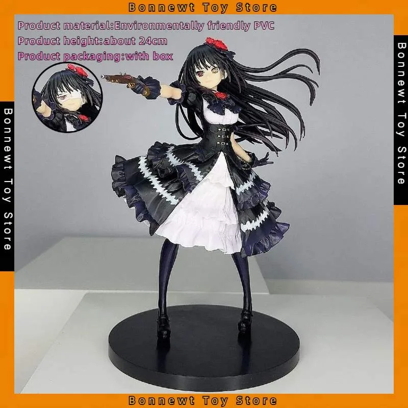 

24CM Date A Live double head Tokisaki Kurumi Figure Kawaii Beautiful girl Model Ornaments Figures Wholesale In Stock For gifts