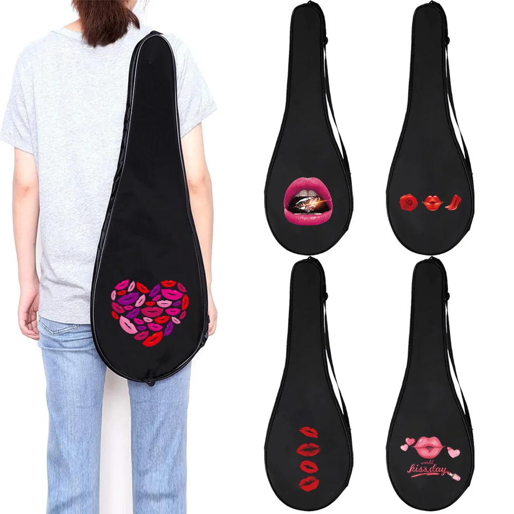Foldable Badminton Racket Bag One Shoulder Thick Design Large Capacity Wear-resistant Portable and Easy To Store for Trave